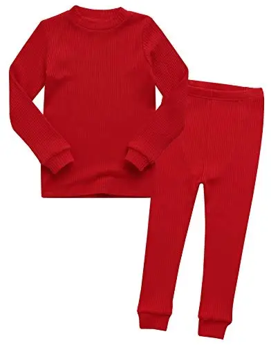 VAENAIT BABY 6M-12Y Infant Kids Toddler Junior Girls Soft Comfy Modal Tencel Shirring Sleepwear Pajamas 2pcs Set - 1