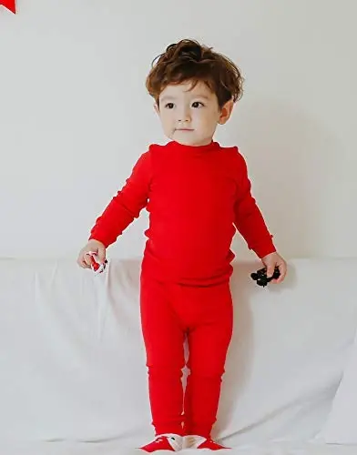 VAENAIT BABY 6M-12Y Infant Kids Toddler Junior Girls Soft Comfy Modal Tencel Shirring Sleepwear Pajamas 2pcs Set - 3