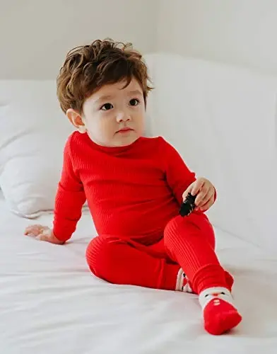 VAENAIT BABY 6M-12Y Infant Kids Toddler Junior Girls Soft Comfy Modal Tencel Shirring Sleepwear Pajamas 2pcs Set - 4