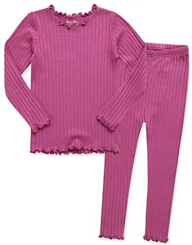 VAENAIT BABY 6M-12Y Infant Kids Toddler Junior Girls Soft Comfy Modal Tencel Shirring Sleepwear Pajamas 2pcs Set - VAENAIT