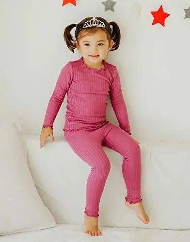 VAENAIT BABY 6M-12Y Infant Kids Toddler Junior Girls Soft Comfy Modal Tencel Shirring Sleepwear Pajamas 2pcs Set - VAENAIT (1)