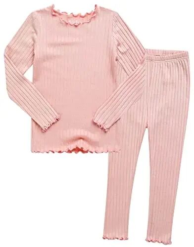 VAENAIT BABY 6M-12Y Infant Kids Toddler Junior Girls Soft Comfy Modal Tencel Shirring Sleepwear Pajamas 2pcs Set - VAENAIT