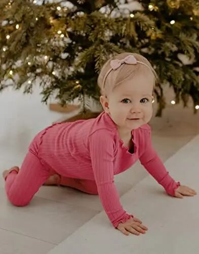 VAENAIT BABY 6M-12Y Infant Kids Toddler Junior Girls Soft Comfy Modal Tencel Shirring Sleepwear Pajamas 2pcs Set - VAENAIT (1)