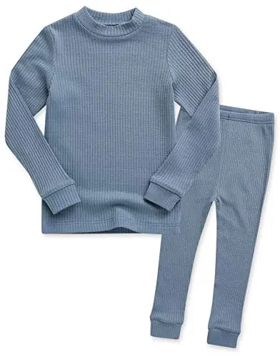 VAENAIT BABY 6M-12Y Infant Kids Toddler Junior Girls Soft Comfy Modal Tencel Shirring Sleepwear Pajamas 2pcs Set - 1