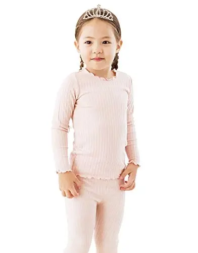 VAENAIT BABY 6M-12Y Infant Kids Toddler Junior Girls Soft Comfy Modal Tencel Shirring Sleepwear Pajamas 2pcs Set - 3