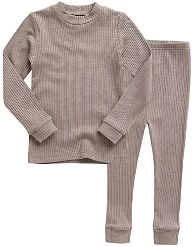 VAENAIT BABY 6M-12Y Infant Kids Toddler Junior Girls Soft Comfy Modal Tencel Shirring Sleepwear Pajamas 2pcs Set - 1