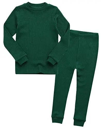 VAENAIT BABY 6M-12Y Infant Kids Toddler Junior Girls Soft Comfy Modal Tencel Shirring Sleepwear Pajamas 2pcs Set - 1