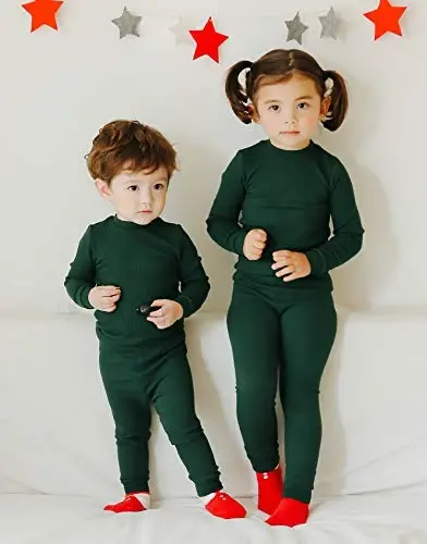 VAENAIT BABY 6M-12Y Infant Kids Toddler Junior Girls Soft Comfy Modal Tencel Shirring Sleepwear Pajamas 2pcs Set - 3