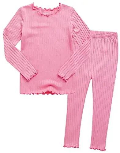 VAENAIT BABY 6M-12Y Infant Kids Toddler Junior Girls Soft Comfy Modal Tencel Shirring Sleepwear Pajamas 2pcs Set - VAENAIT