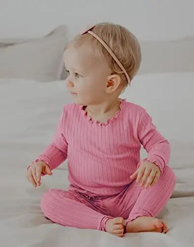 VAENAIT BABY 6M-12Y Infant Kids Toddler Junior Girls Soft Comfy Modal Tencel Shirring Sleepwear Pajamas 2pcs Set - VAENAIT (1)