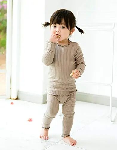 VAENAIT BABY 6M-12Y Infant Kids Toddler Junior Girls Soft Comfy Modal Tencel Shirring Sleepwear Pajamas 2pcs Set - VAENAIT (1)