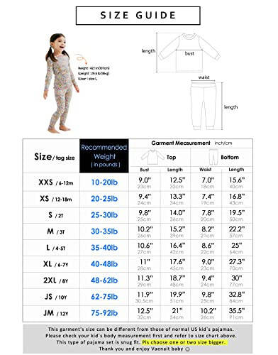 VAENAIT BABY 6M-12Y Kids Unisex Girls & Boys Soft Comfy Modal Tencel Sleepwear Pajamas 2pcs/4pcs Set - 30