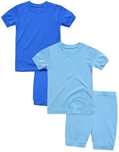 VAENAIT BABY Kids Sleepwear Pajamas Short Soft Cool Summer Viscose Pjs 2pcs Set - VAENAIT