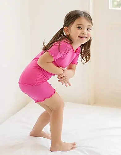 VAENAIT BABY Çocuk Uyku Giyimi Pijama Kısa Yumuşak Serin Yaz Viskoz Pijama 2'li Set - 3