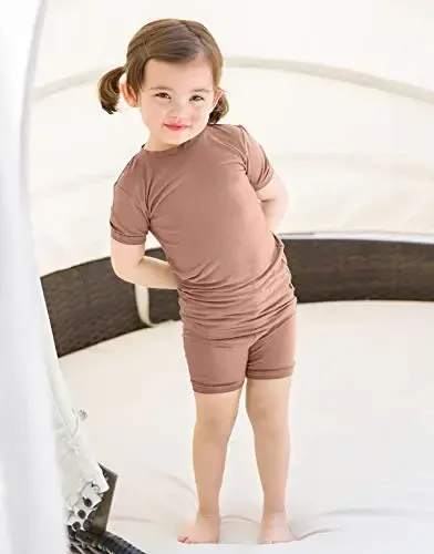 VAENAIT BABY Kids Sleepwear Pajamas Short Soft Cool Summer Viscose Pjs 2pcs Set - 3