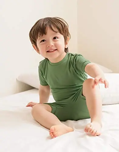 VAENAIT BABY Kids Sleepwear Pajamas Short Soft Cool Summer Viscose Pjs 2pcs Set - 2