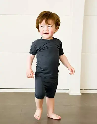 VAENAIT BABY Kids Sleepwear Pajamas Short Soft Cool Summer Viscose Pjs 2pcs Set - 2