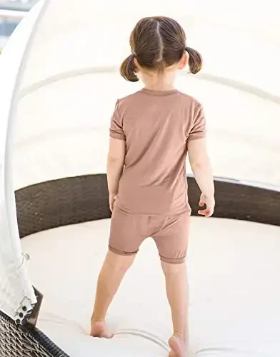 VAENAIT BABY Kids Sleepwear Pajamas Short Soft Cool Summer Viscose Pjs 2pcs Set - 4