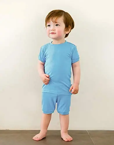 VAENAIT BABY Kids Sleepwear Pajamas Short Soft Cool Summer Viscose Pjs 2pcs Set - VAENAIT (1)