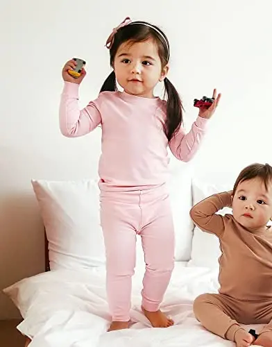 VAENAIT BABY 12M-12Y Kids Boys Girls Toddler Solid Cotton Daily Pajamas Pyjamas Sleepwear Set Basic - MODAZONE (1)