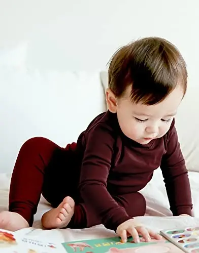 VAENAIT BABY 12M-12Y Kids Boys Girls Toddler Solid Cotton Daily Pajamas Pyjamas Sleepwear Set Basic - 7