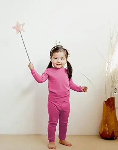 VAENAIT BABY 12M-12Y Kids Boys Girls Toddler Solid Cotton Daily Pajamas Pyjamas Sleepwear Set Basic - 2