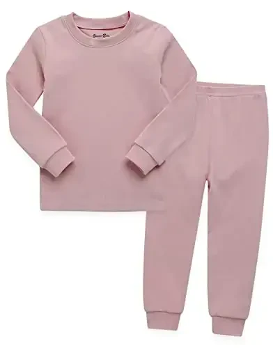 VAENAIT BABY 12M-12Y Kids Boys Girls Toddler Solid Cotton Daily Pajamas Pyjamas Sleepwear Set Basic 