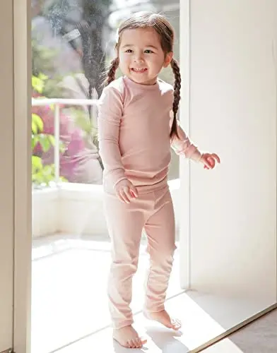VAENAIT BABY 12M-12Y Kids Boys Girls Toddler Solid Cotton Daily Pajamas Pyjamas Sleepwear Set Basic - 8