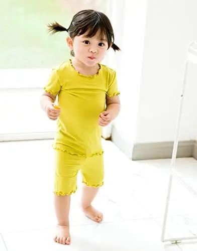 VAENAIT BEBEK Çocuk Pijama Kısa Yumuşak Serin Yaz Viskoz Pijama 2'li Set - 8
