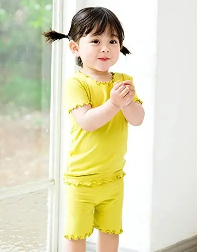 VAENAIT BABY Kids Sleepwear Pajamas Short Soft Cool Summer Viscose Pjs 2pcs Set - VAENAIT (1)