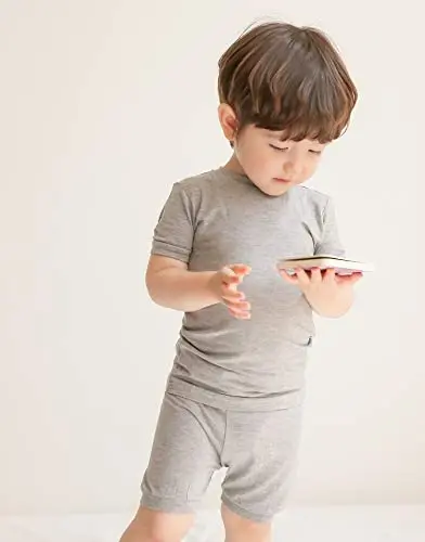 VAENAIT BEBEK Çocuk Uyku Giyim Pijama Kısa Yumuşak Serin Yaz Viskon Pjs 2'li Set - 3