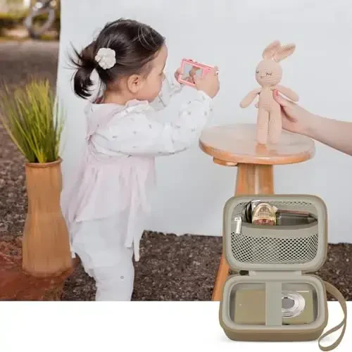 Digital Camera Case Compatible with VAHOIALD FHD 1080P/ for CAMKORY Digital Point and Shoot/for KODAK PIXPRO FZ45-BK 16MP Vlogging/for IWEUKJLO/for Nsoela, Holder for SD Card More- Brown (Box Only) - 7