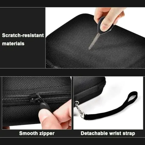 Digital Camera Case Compatible with VAHOIALD FHD 1080P/ for CAMKORY Digital Point and Shoot/for KODAK PIXPRO FZ45-BK 16MP Vlogging/for IWEUKJLO/for Nsoela, Holder for SD Card More- Black (Box Only) - 6