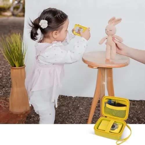 VAHOIALD FHD 1080P Digital Camera/for CAMKORY Digital Point and Shoot/for Kodak PIXPRO FZ45-BK 16MP Vlogging/for IWEUKJLO/for Nsoela, SD karta uchun ushlagich bilan mos keladigan g'ilof (Sariq) - 7