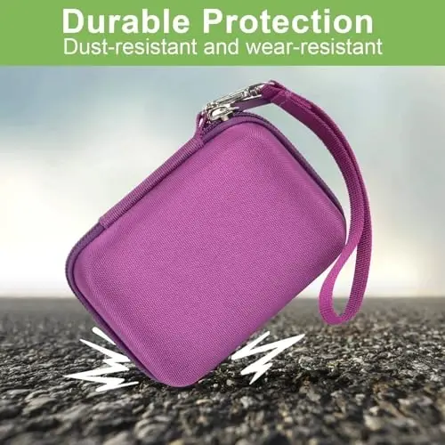 Case Compatible with VAHOIALD FHD 1080P Digital Camera/for CAMKORY Digital Point and Shoot/for Kodak PIXPRO FZ45-BK 16MP Vlogging/for IWEUKJLO/for Nsoela, Holder for SD Card More (Dark Purple) - 5