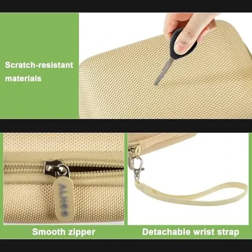 Case Compatible with VAHOIALD FHD 1080P Digital Camera/for CAMKORY Digital Point and Shoot/for Kodak PIXPRO FZ45-BK 16MP Vlogging/for IWEUKJLO/for Nsoela, Holder for SD Card More (Light Brown) - 4