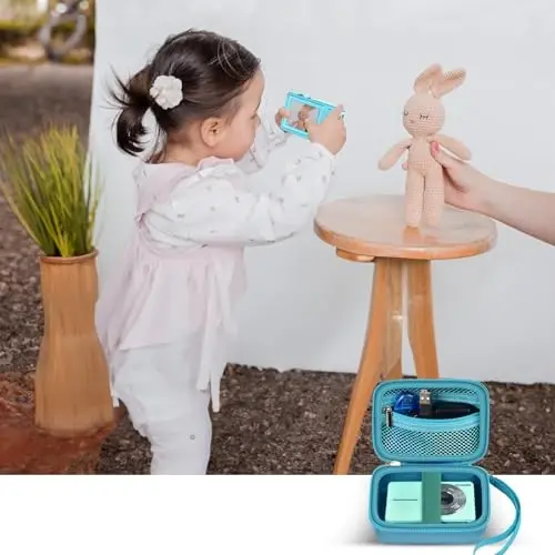 Case Compatible with VAHOIALD FHD 1080P Digital Camera/for CAMKORY Digital Point and Shoot/for Kodak PIXPRO FZ45-BK 16MP Vlogging/for IWEUKJLO/for Nsoela, Holder for SD Card More (Dark Green) - 7