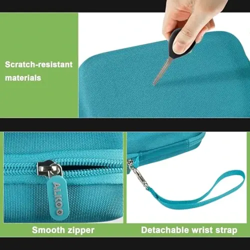 Case Compatible with VAHOIALD FHD 1080P Digital Camera/for CAMKORY Digital Point and Shoot/for Kodak PIXPRO FZ45-BK 16MP Vlogging/for IWEUKJLO/for Nsoela, Holder for SD Card More (Dark Green) - 4