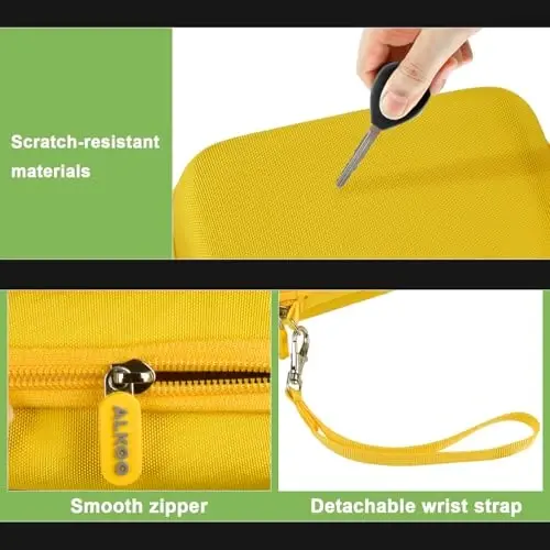 Case Compatible with VAHOIALD FHD 1080P Digital Camera/for CAMKORY Digital Point and Shoot/for Kodak PIXPRO FZ45-BK 16MP Vlogging/for IWEUKJLO/for Nsoela, Holder for SD Card More (Yellow) - 4