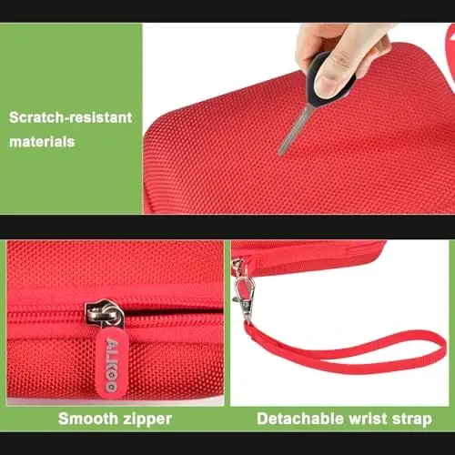 Case Compatible with VAHOIALD FHD 1080P Digital Camera/for CAMKORY Digital Point and Shoot/for Kodak PIXPRO FZ45-BK 16MP Vlogging/for IWEUKJLO/for Nsoela, Holder for SD Card More (Red) - 4