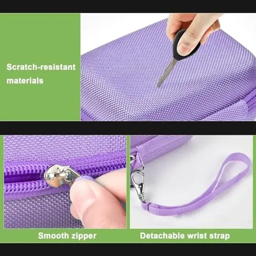 Case Compatible with VAHOIALD FHD 1080P Digital Camera/for CAMKORY Digital Point and Shoot/for KODAK PIXPRO FZ45-BK 16MP Vlogging/for IWEUKJLO/for Nsoela, Holder for SD Card More (Purple) - 4