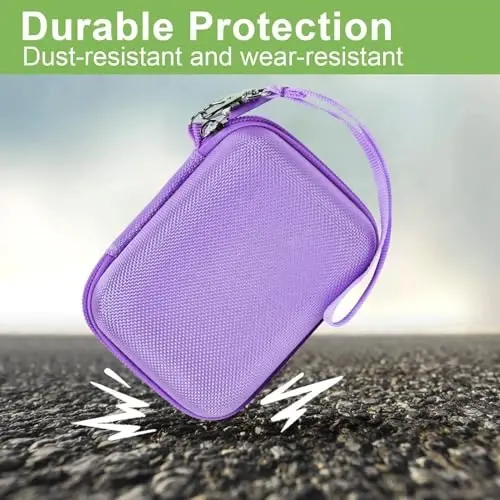 Case Compatible with VAHOIALD FHD 1080P Digital Camera/for CAMKORY Digital Point and Shoot/for KODAK PIXPRO FZ45-BK 16MP Vlogging/for IWEUKJLO/for Nsoela, Holder for SD Card More (Purple) - 5