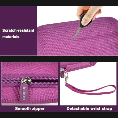 Case Compatible with VAHOIALD FHD 1080P Digital Camera/for CAMKORY Digital Point and Shoot/for Kodak PIXPRO FZ45-BK 16MP Vlogging/for IWEUKJLO/for Nsoela, Holder for SD Card More (Dark Purple) - 4