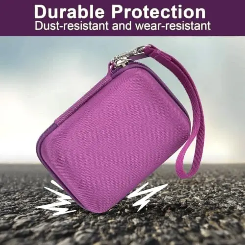 Case Compatible with VAHOIALD FHD 1080P Digital Camera/for CAMKORY Digital Point and Shoot/for Kodak PIXPRO FZ45-BK 16MP Vlogging/for IWEUKJLO/for Nsoela, Holder for SD Card More (Dark Purple) - 5