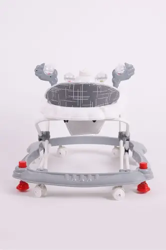 Vak Vak Stoperli Müzikli Yürüteç gri-Gri - 4