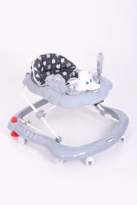 Vak Vak Stoppered Musical Walker-Full Grey - Modazone