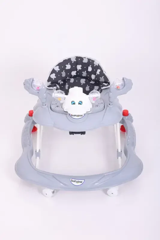 Vak Vak Stoppered Musical Walker-Full Grey - 4