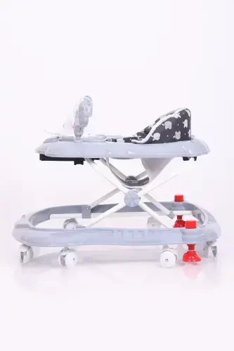 Vak Vak Stoppered Musical Walker-Full Grey - 5