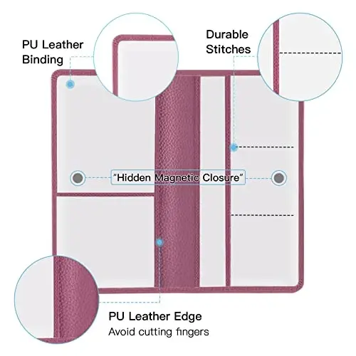Valardoh Premium Car Registration and Insurance Card Holder, Car Document Holder for Cards, Driver License & other Essential Documents (Purple) - VALARDOH (1)