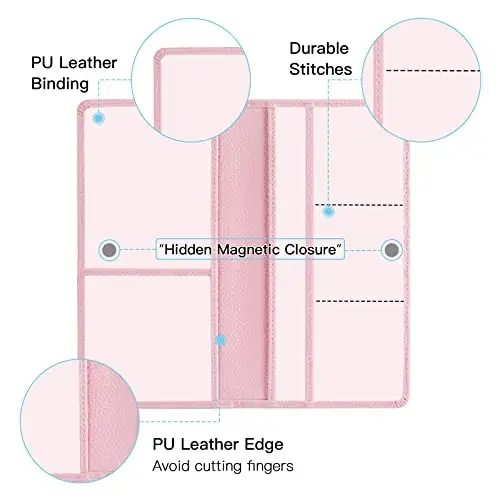 Valardoh Premium Car Registration and Insurance Card Holder, Car Document Holder for Cards, Driver License & other Essential Documents (Pink) - VALARDOH (1)